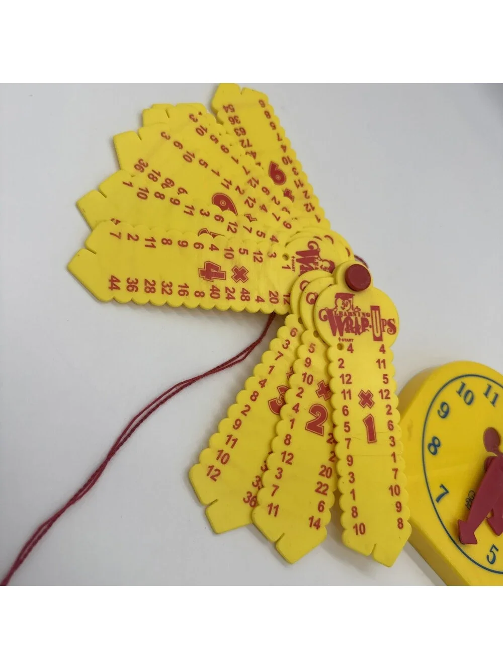 Vintage Learning Wrap-Ups Math Keys & Plastic Teaching Clock Educational Toy Lot
